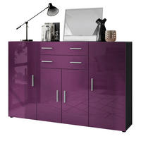 HIGHBOARD Aron Fronten in Brombeer Hochglanz - Brombeere, Holzwerkstoff (166.5/106.5/35cm) - Vladon