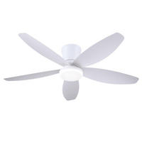 DECKENVENTILATOR Weiß 91,4 cm mit LED und leisem DC-Motor - Weiß, Kunststoff (91.4/91.4/21.8cm) - Surtime