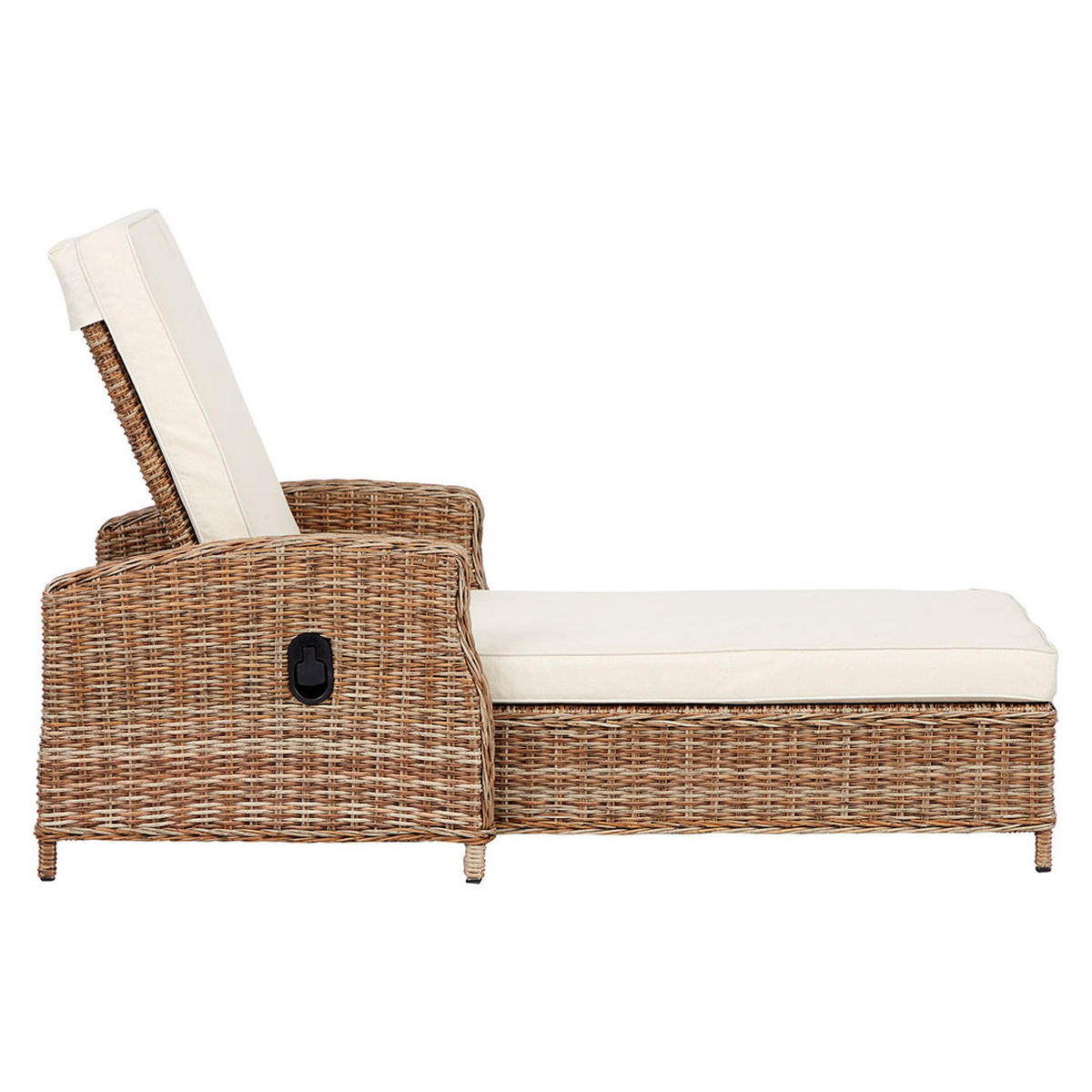 SONNENLIEGE, Gotland, Natur, Rattan, 87 x 206 x 94 cm - Naturfarben, Naturmaterialien (87/94/206cm) - ebuy24