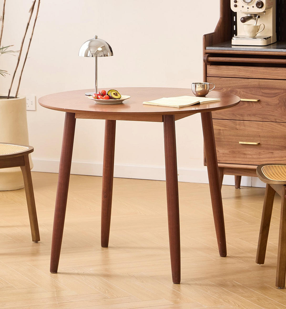 ESSTISCH Rund Braun 90 x 90 x 75 (cm) - Braun, Holz (90/90/75cm) - Nordlys