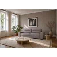 3-SITZER Carlisle Chenille Braun 274/97/93 cm - Graubraun, Kunststoff/Textil (274/93/97cm) - foamnova