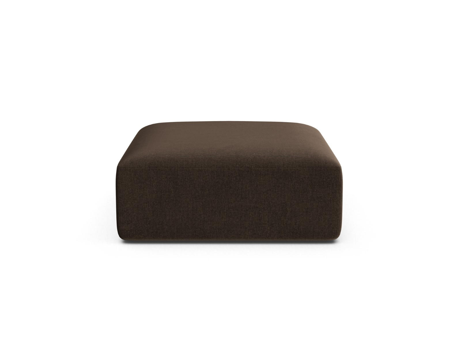 POUF Campi aus Samt Schokolade - Dunkelbraun, Textil (90/40/90cm) - Cosmopolitan Design