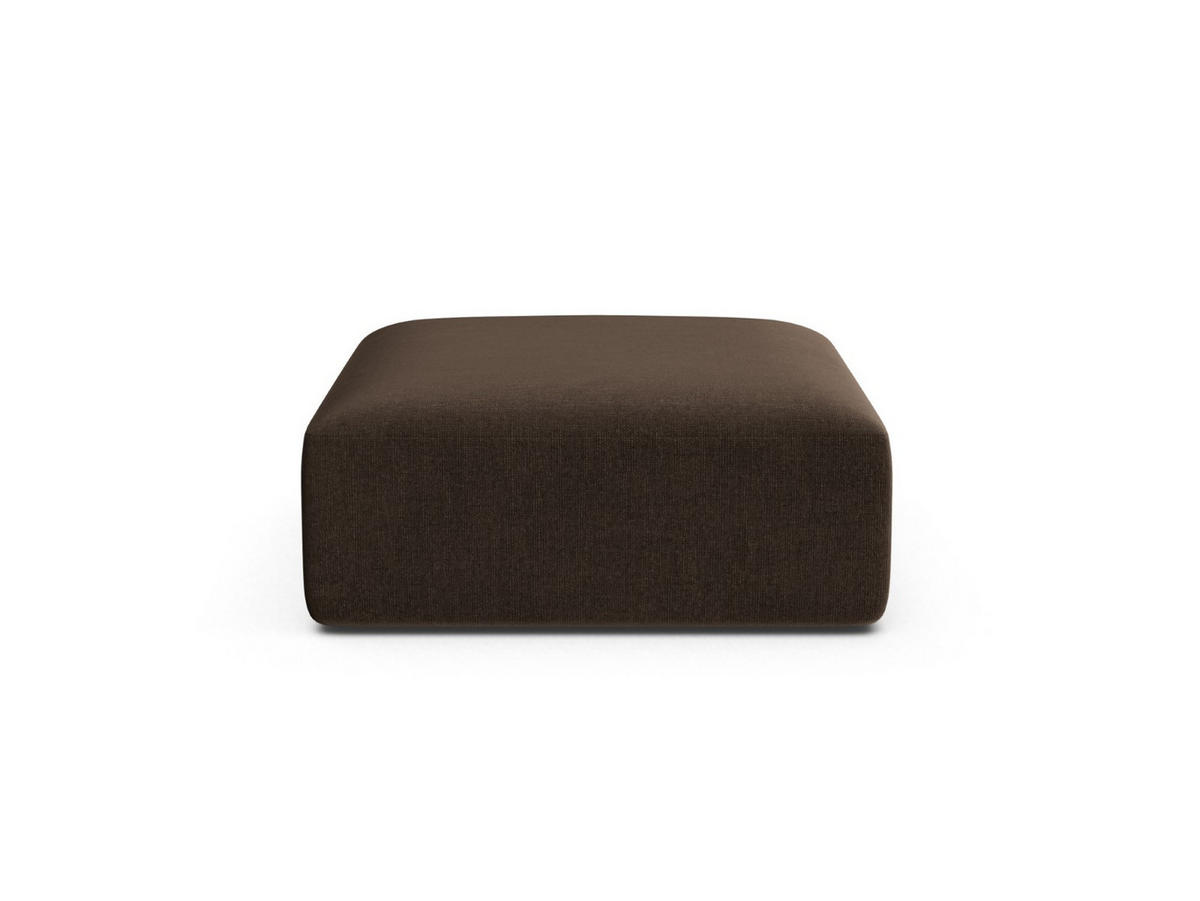 POUF Campi aus Samt Schokolade - Dunkelbraun, Textil (90/40/90cm) - Cosmopolitan Design