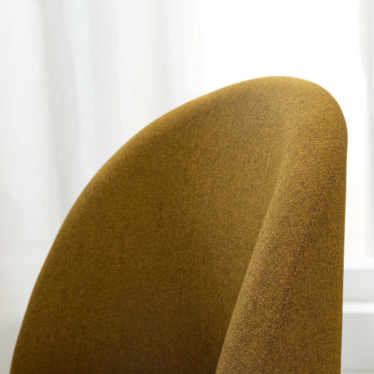 POLSTERSTUHL - Webstoff / Metall, 2er-Set - Gelb, Textil (49/79/52cm) - home24