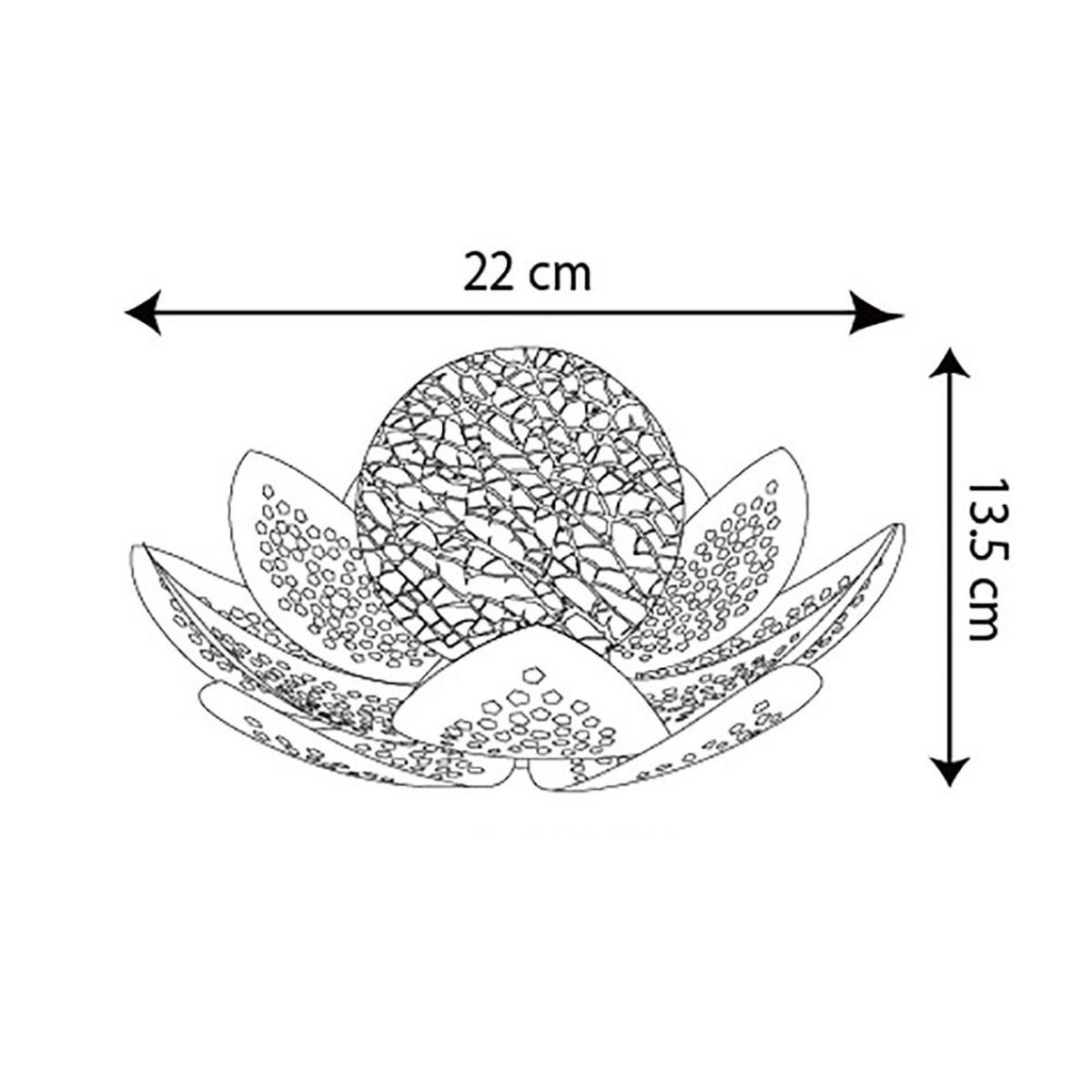 2X LED AUSSENLEUCHTE Lotusblume Gold - Goldfarben, Metall (22/22/13.5cm) - Globo Lighting