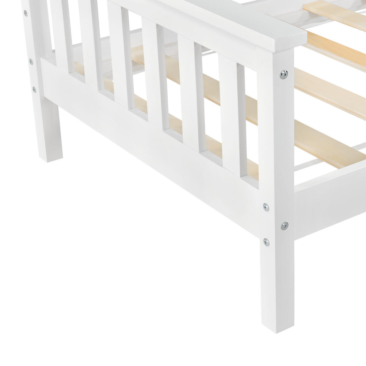 KINDERBETT Nuuk - Weiß, Holz (90/200cm) - [en.casa]