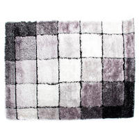 TEPPICH Schwarz Polyester Weiß Kariert 120 x 180 x 2 cm - Weiß, Kunststoff (120/180cm) - DKD Home Decor
