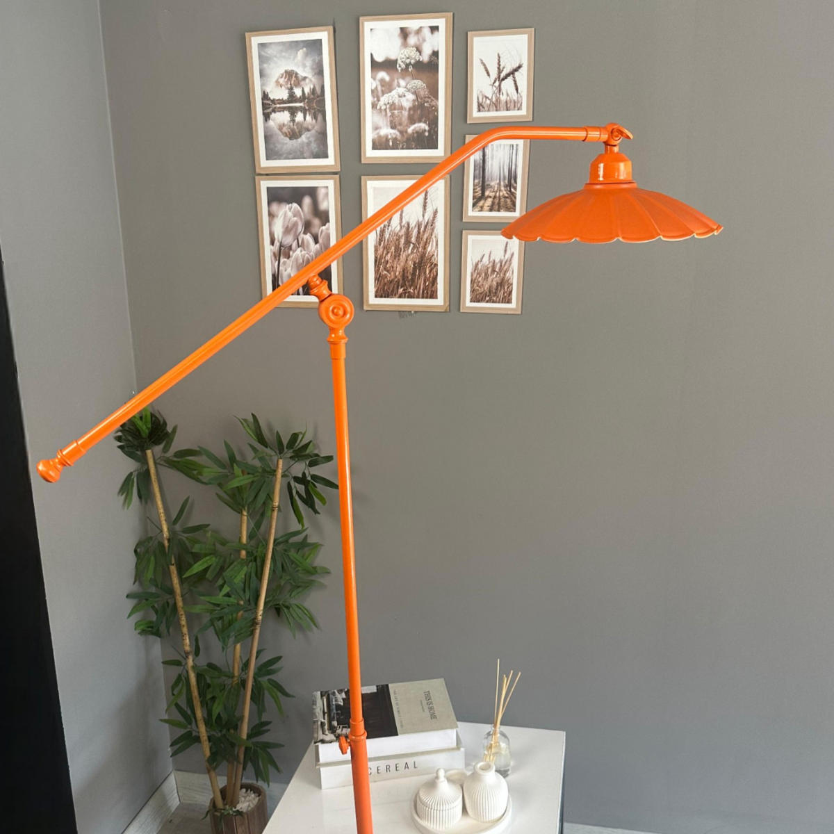 STEHLAMPE Fxelor 170 Cm - Orange, Metall (30/30/170cm) - Bamyum