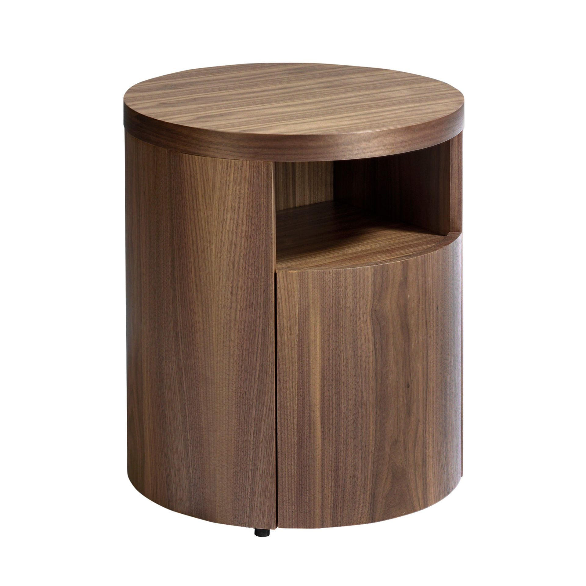 NACHTSCHRANK Nachttisch Nussbaum Ø48/55 cm - Nussbaumfarben, Holz (48/55/48cm) - ANGEL CERDA