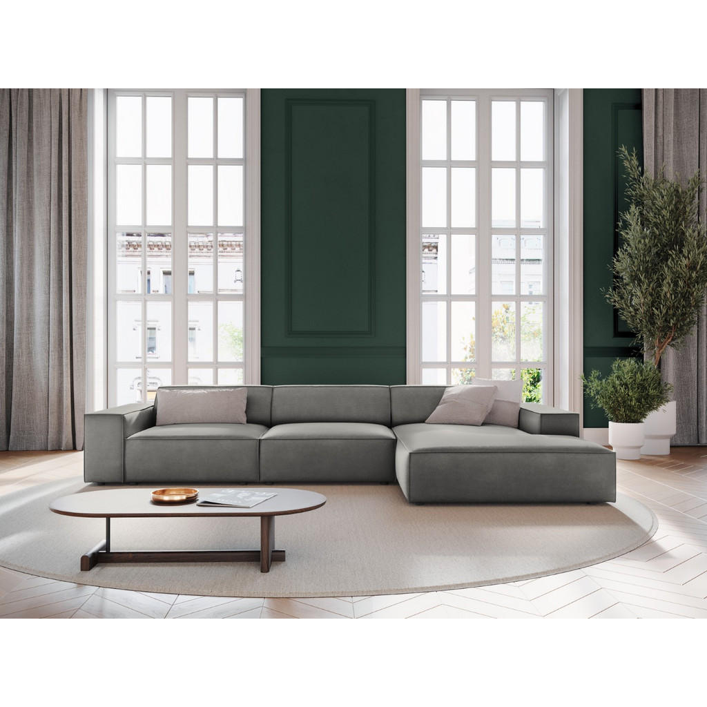 Thumbnail - Micadoni Ecksofa, Hellgrau, Textil, 4-Sitzer, L-Form, 284x166 cm, Hergestellt in Europa, Oeko-Tex®, Wohnzimmer, Sofas & ...