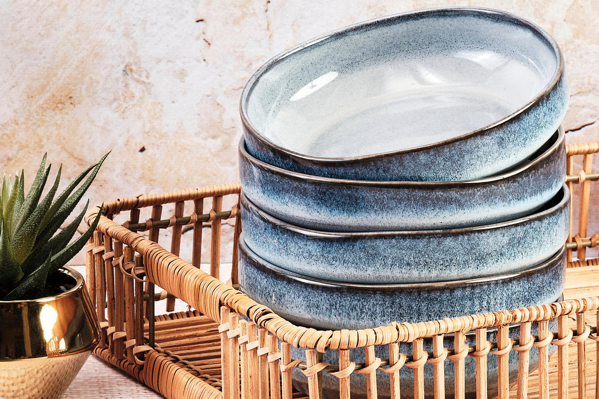 SCHALEN Genesis Ø17cm - 6er-Set - Meer - Blau, Keramik (17cm) - Björn