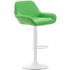 BARHOCKER DUBLIN Grün Kunstleder Weiß - Grün, Leder/Metall (51/89/52cm) - DELUKE