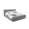 POLSTERBETT HENRY Grau Cord - Schwarz/Grau, Textil (180/200cm) - KAWOLA