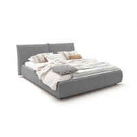POLSTERBETT HENRY Grau Cord - Schwarz/Grau, Textil (160/200cm) - KAWOLA