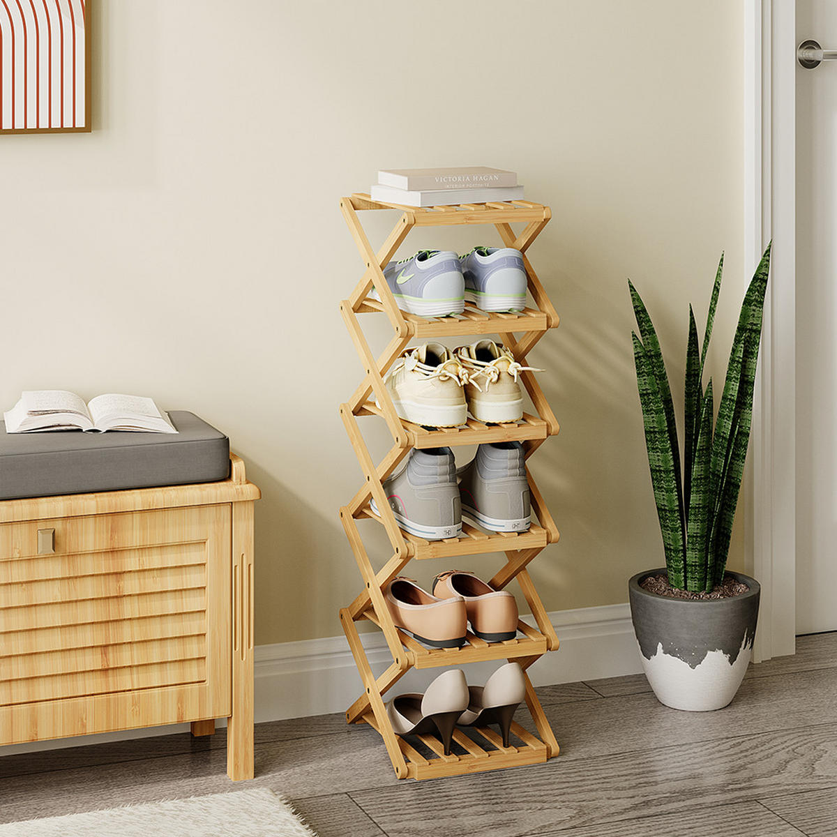 BOTNÍK Ziggy Bambus - zelená barva, kompozitní dřevo (26/83.5/26.5cm) - Vicco