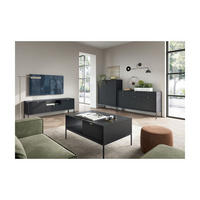 WOHNZIMMER Set 4-tlg. – NOVA – Schwarz - Schwarz, Holzwerkstoff (104/46/68cm) - hi-markt