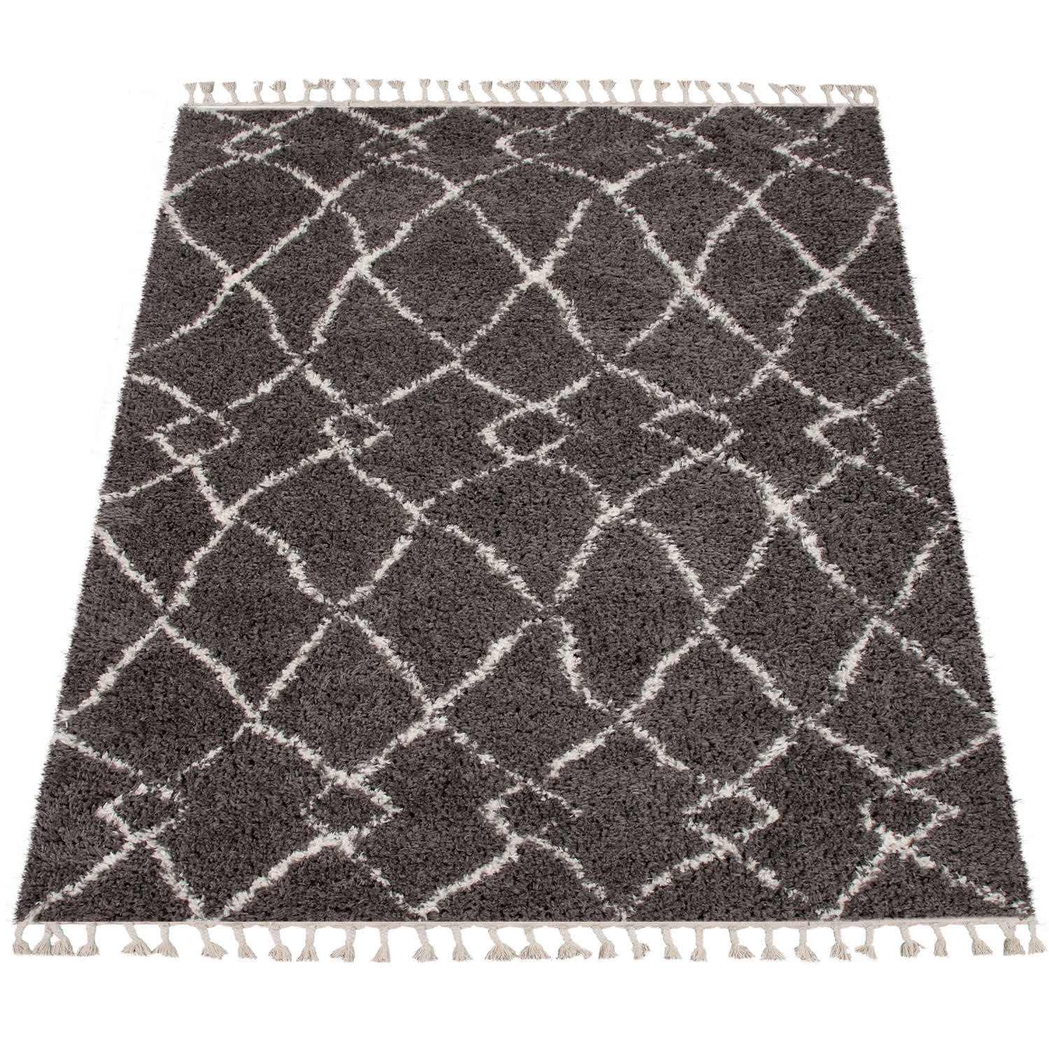 HOCHFLORTEPPICH 140/200 cm Orebro 170 - Anthrazit, Kunststoff (140/200cm) - Paco Home