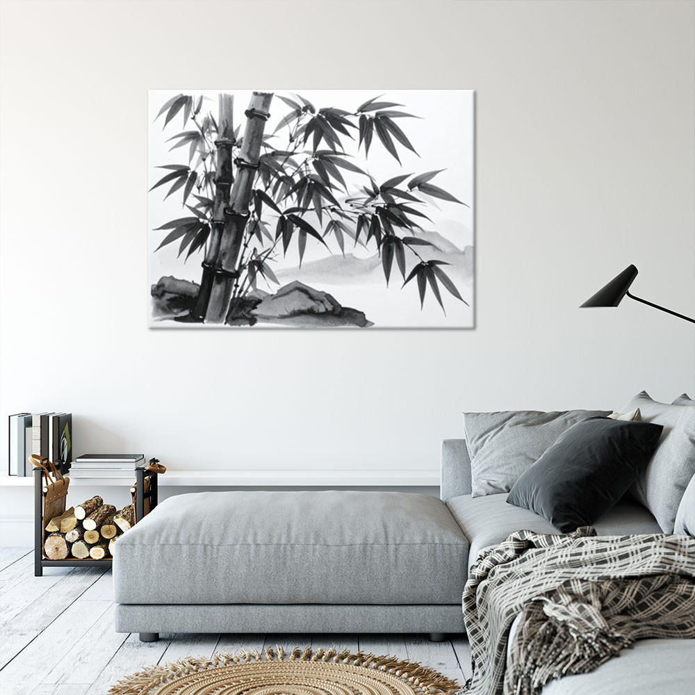 Thumbnail - Feeby Leinwandbild, Schwarz, Textil, Baum/Pflanze/Natur, Rechteckig, 100x70 cm, Bilder und Zubehör, Wandbilder, Leinwand...