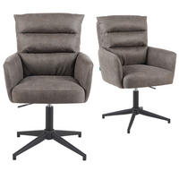 BÜROSTUHL Mika-Romy - Taupe/Schwarz, Textil/Metall (59/91/66cm) - DUBI Möbel