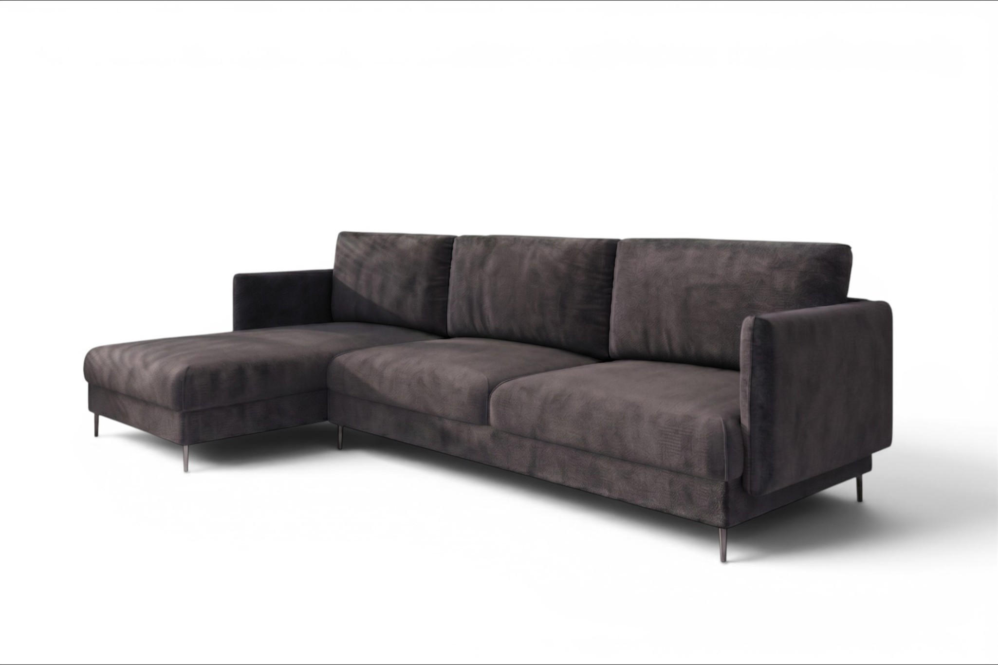 ECKSOFA Helmer In Stoff Vibe - Anthrazit, Holzwerkstoff/Textil (164/293cm) - Fun Möbel