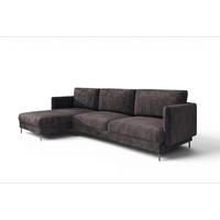 ECKSOFA Helmer In Stoff Vibe - Anthrazit, Holzwerkstoff/Textil (164/293cm) - Fun Möbel