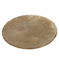 TELLER aus Glas Maroni Gold 21/21/1 cm - Goldfarben, Glas (21/1/21cm) - Boltze Home