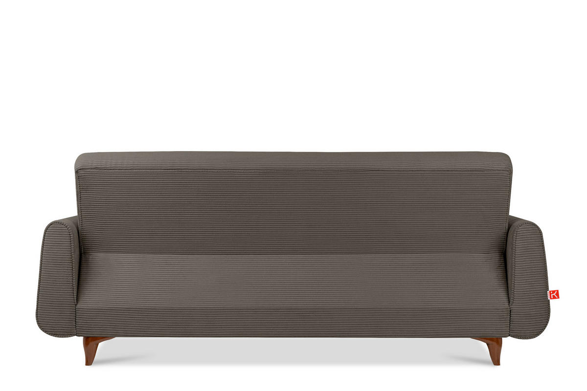 3-SITZER-SCHLAFSOFA GUSTAVO II mit Armlehnen, Graubeige - Greige/Beige, Holz/Holzwerkstoff (230/98/98cm) - KONSIMO®