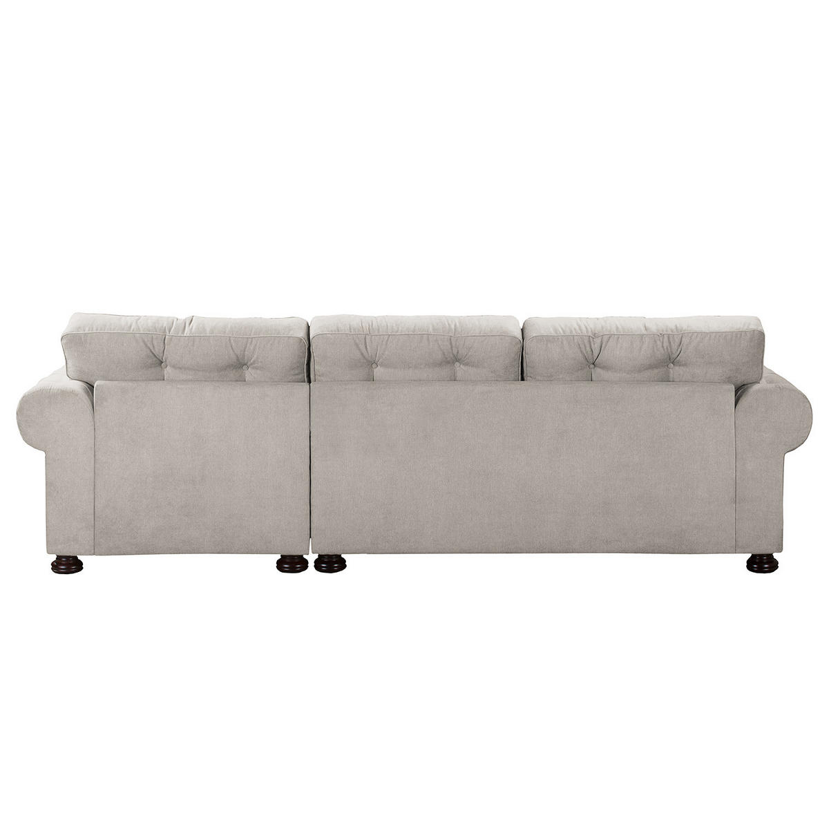 ECKSOFA mit Longchair - Microfaser - Grau, Textil (302/166cm) - home24