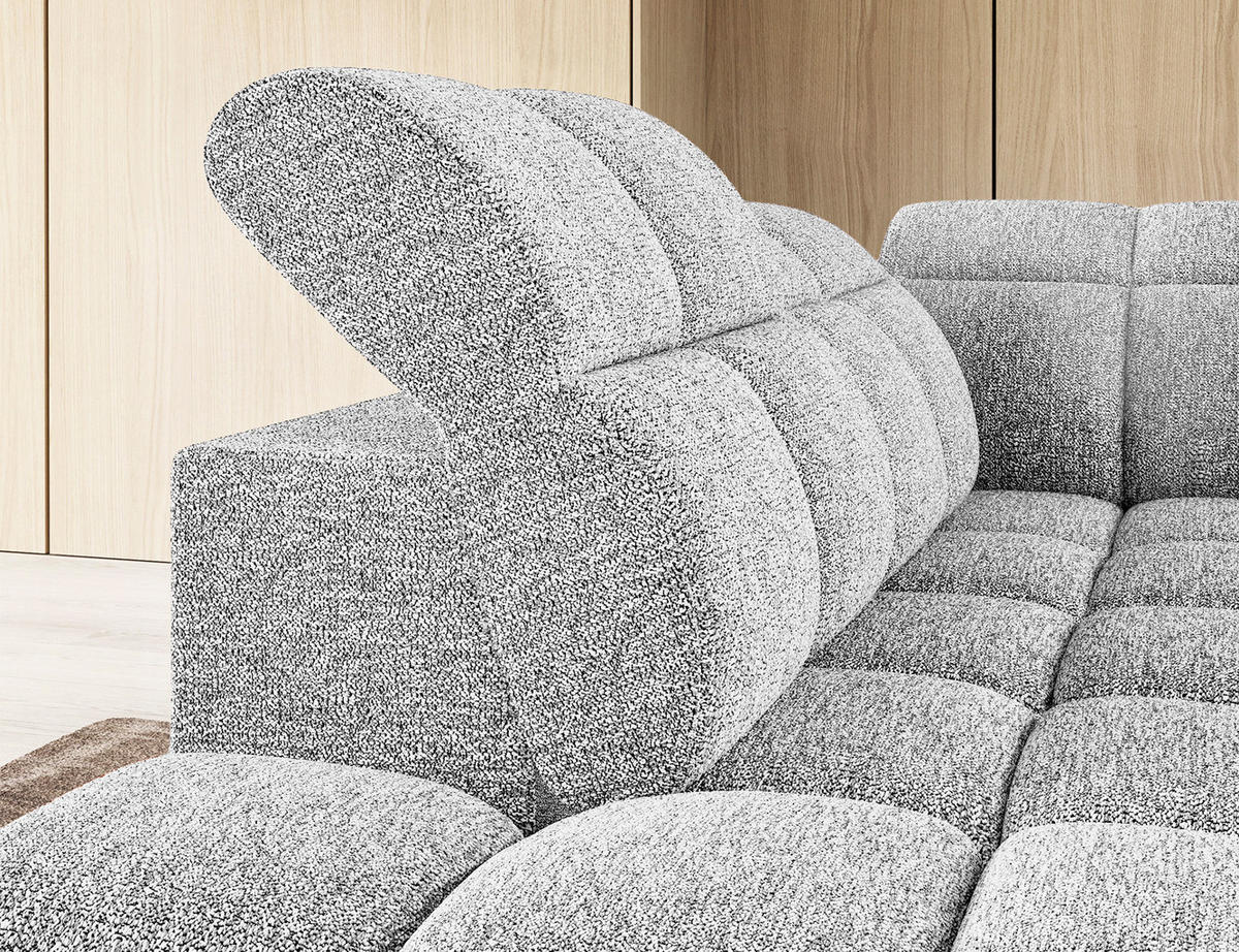 ECKSOFA Eagle L - Weiß (Coralline 01) - Weiß, Holzwerkstoff (258/208cm) - Möblo