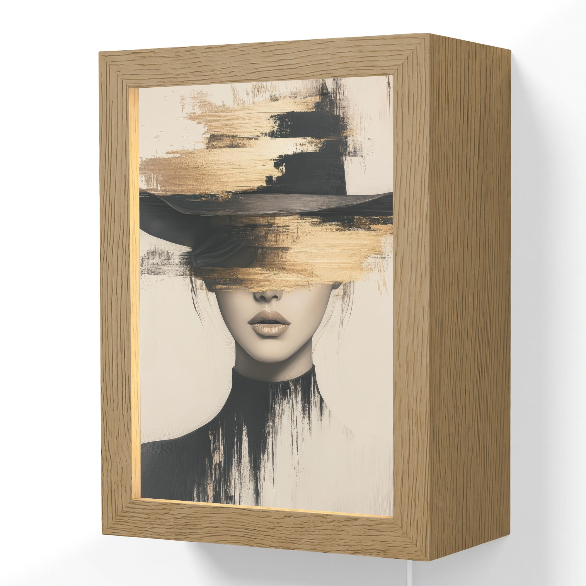 OnlyWow NÁSTĚNNÁ LAMPA Žena - klobouk - barva 15x20 cm