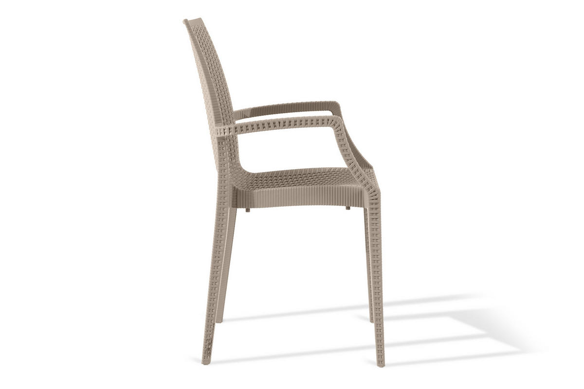 GARTENSTUHL ETULI 4-tlg, Beige - Beige, Kunststoff (56/88/50cm) - KONSIMO®