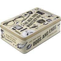 VORRATSDOSE flach Achtung Whatever Odds & Ends Box - Multicolor, Metall (23/7/16cm) - Nostalgic-Art