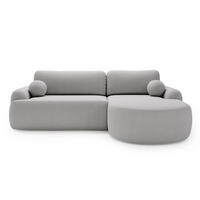 ECKSOFA Aurio Grau Rechts - Grau, Holz/Textil (261/177cm) - Graingold