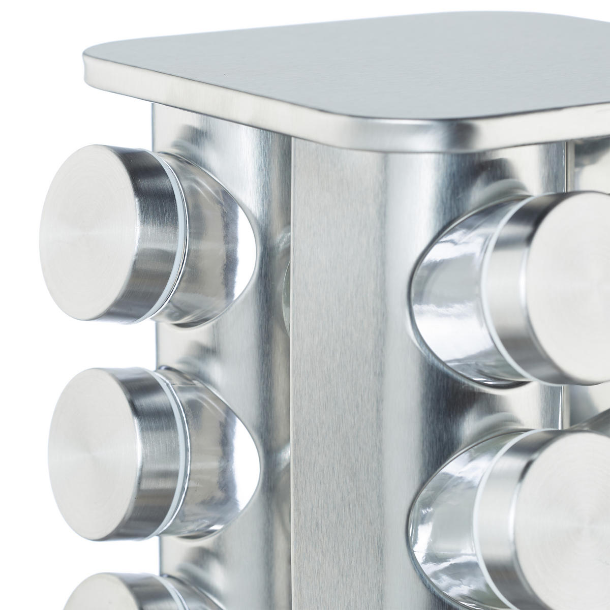 GEWÜRZKARUSSELL - Multicolor, Glas/Metall (18.5/27.5/18.5cm) - Relaxdays