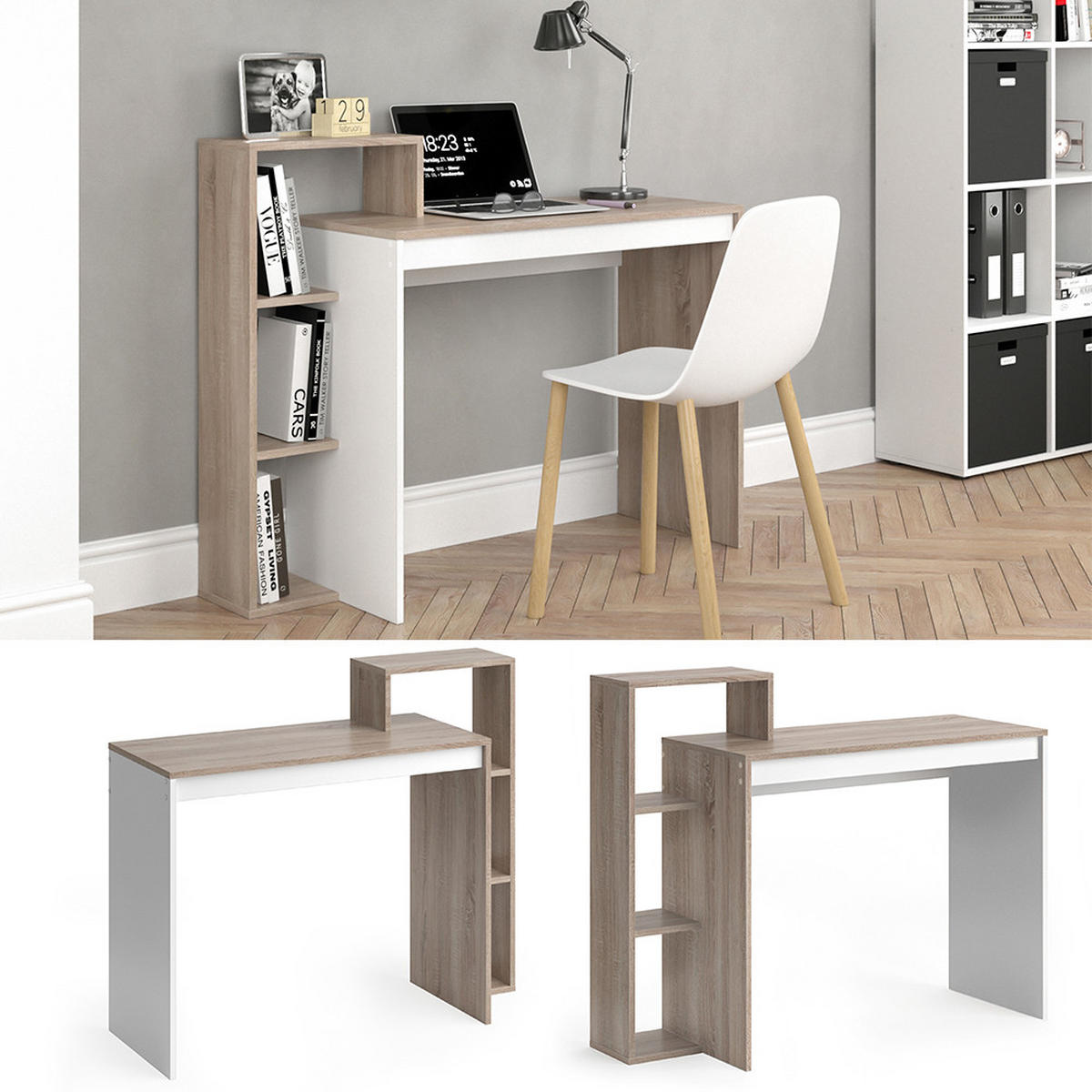 SCHREIBTISCH Leo Sonoma 110 x 40 cm - Sonoma Eiche, Holzwerkstoff (40/110/91cm) - Vicco