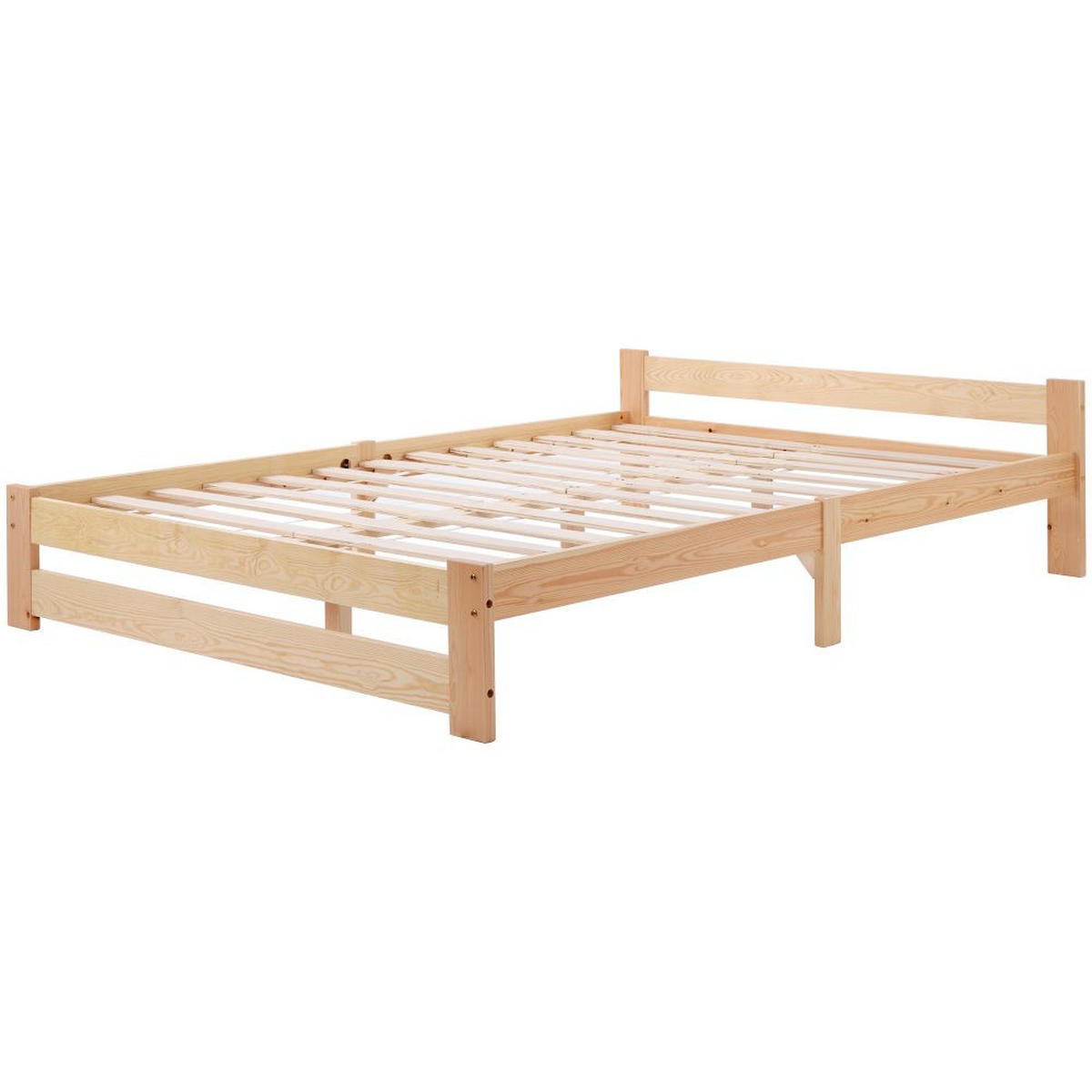 FUTONBETT 140/200 cm in Natur mit Lattenrost - Naturfarben, Holz - KOMHTOM