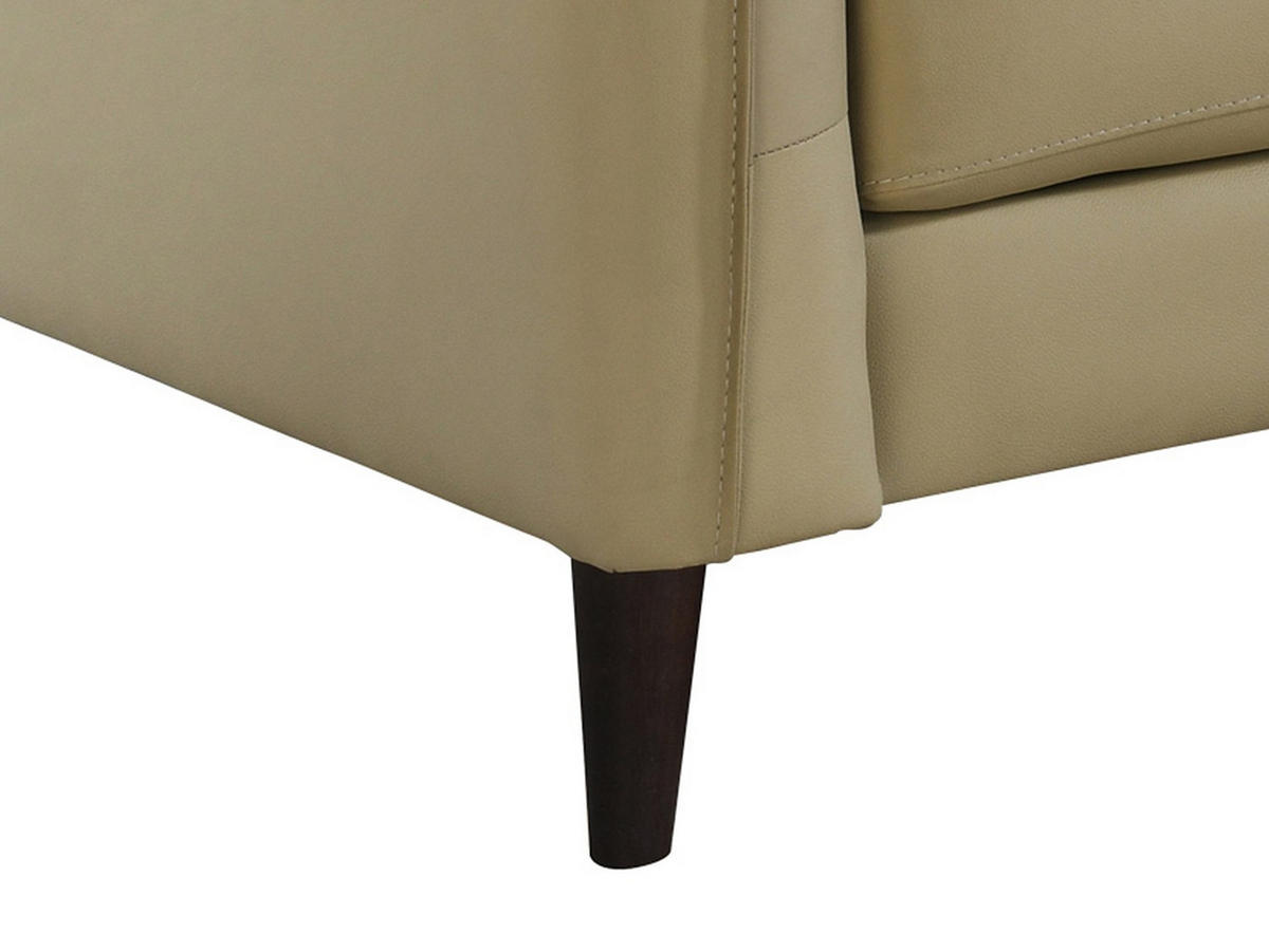 ECKSOFA - Ecke links - Büffelleder - Beige - SALVI - Beige, Leder (248/179cm) - Vente-Unique