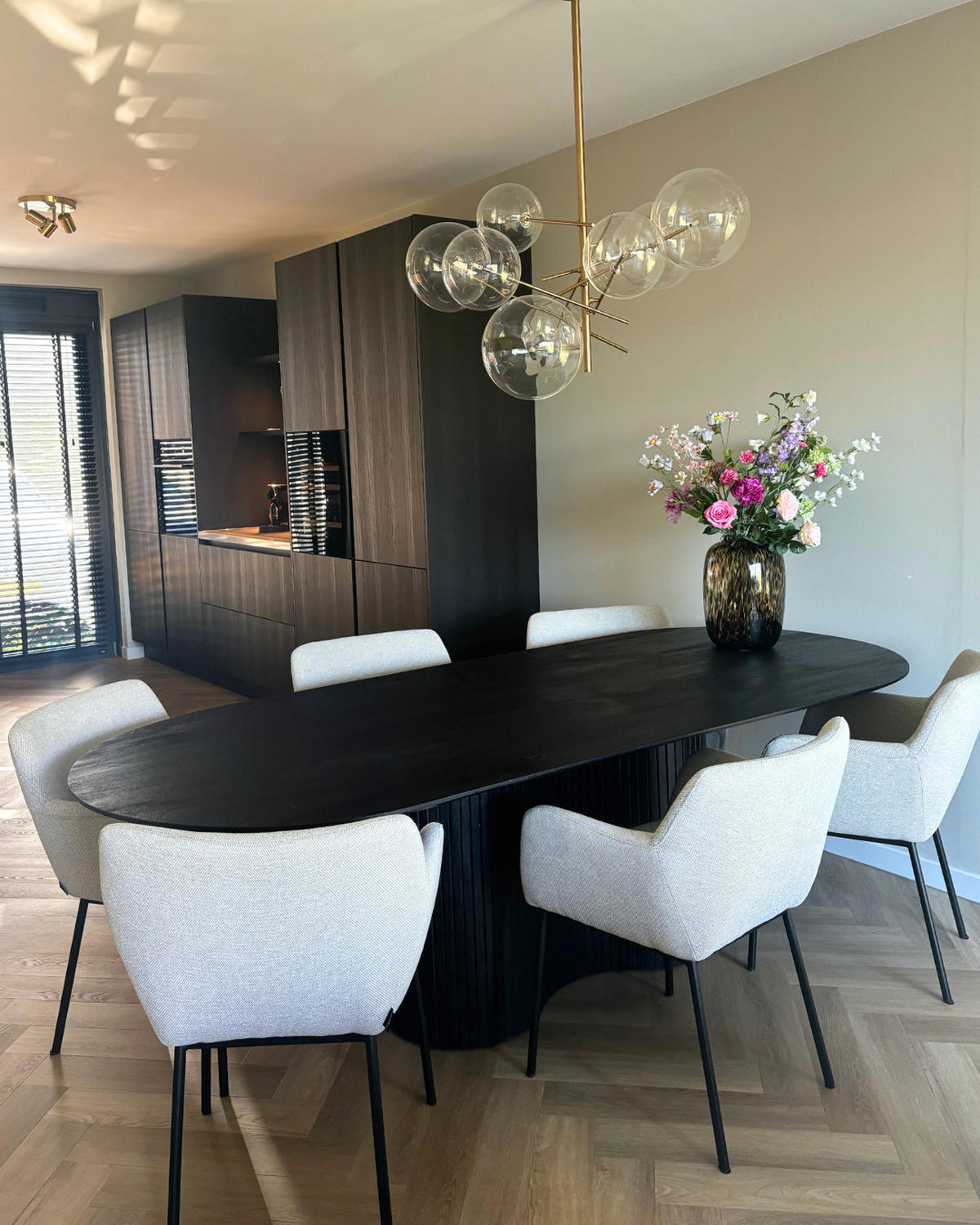 ESSTISCH oval aus Holz 240cm, schwarz - Schwarz, Holz (240/100/77cm) - Giga Meubel