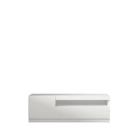 TV-LOWBOARD Weiß mit LED-Leuchten Hochglanz Links 2/2 9482 - Weiß, Holzwerkstoff (120/40/37cm) - moebel17
