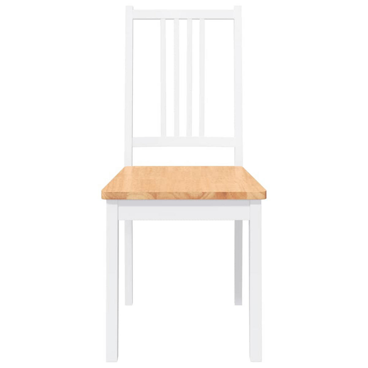 ESSZIMMERSTÜHLE 2 Stk. Weiß Massivholz Gummibaum 40*47.5*89cm - Weiß/Braun, Holz (40/89/47.5cm) - ZMH