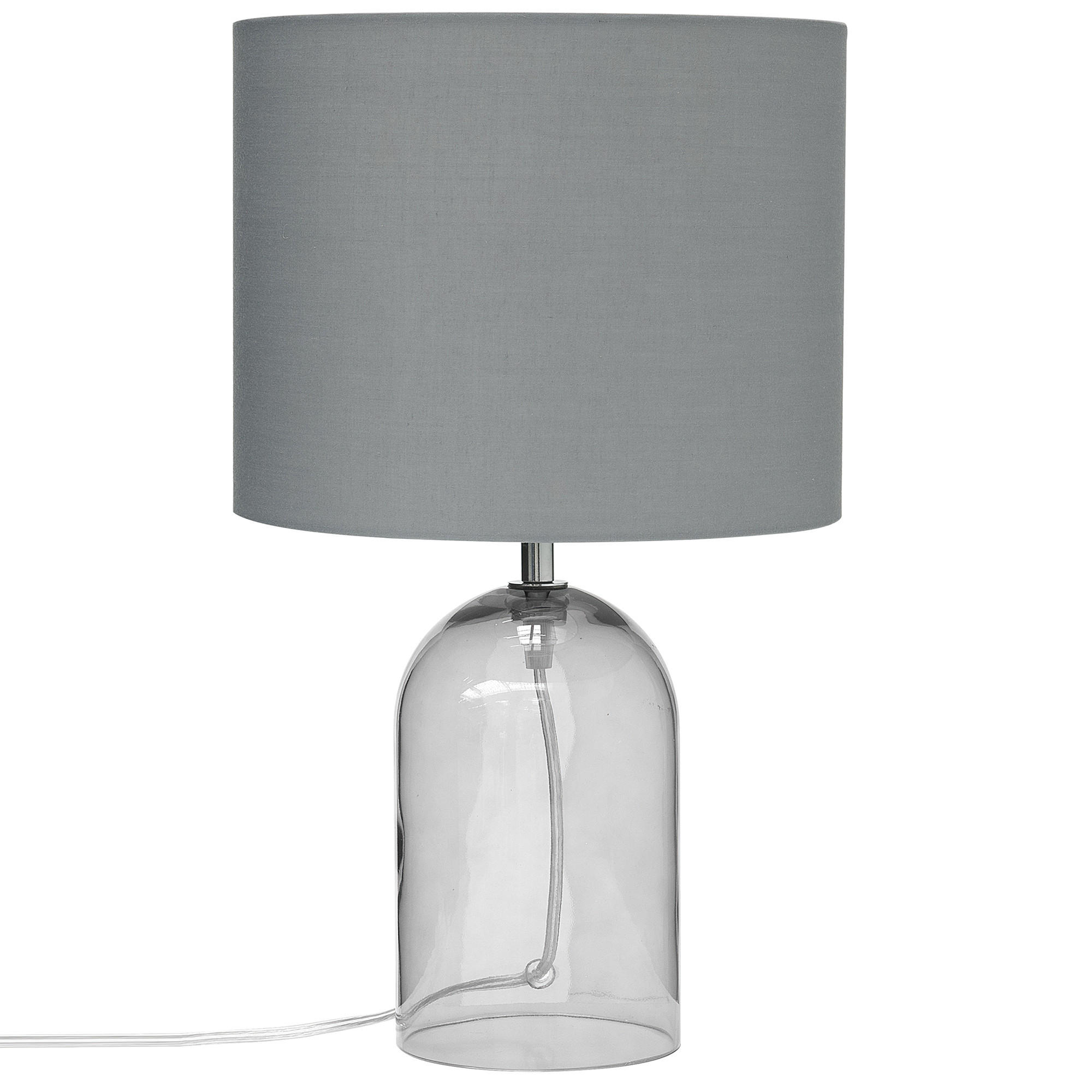 TISCHLAMPE Devoll 25/25/44 cm - Grau, Glas (25/25/44cm) - Beliani