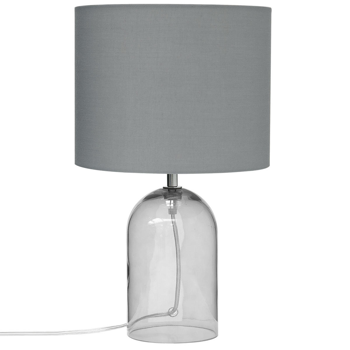 TISCHLAMPE Devoll 25/25/44 cm - Grau, Glas (25/25/44cm) - Beliani