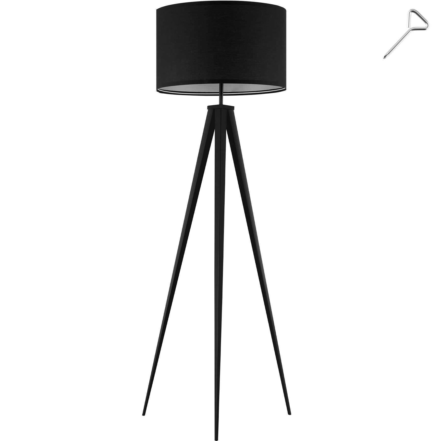 STEHLEUCHTE Lunaris,57 x 57 x 158 cm ,schwarz - Schwarz, Kunststoff (57/57/158cm) - tectake