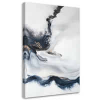 LEINWANDBILD Abstraktion Linien Minimalismus 40x60cm - Grau, Textil (40/60cm) - Feeby