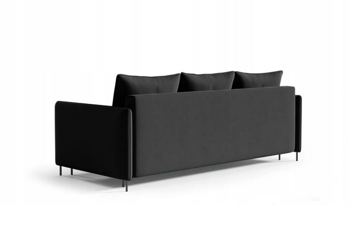 SCHLAFSOFA Belis in Schwarz - Schwarz, Holzwerkstoff/Textil (216/95/100cm) - Bettso