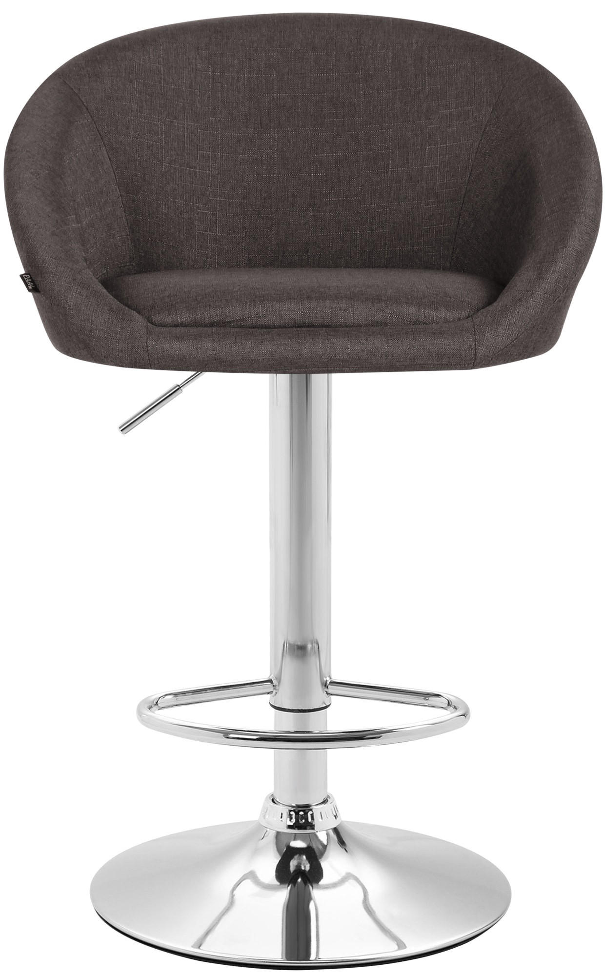 BARHOCKER Stoff dunkelgrau - Chromfarben/Dunkelgrau, Textil/Metall (55/86/51cm) - CLP