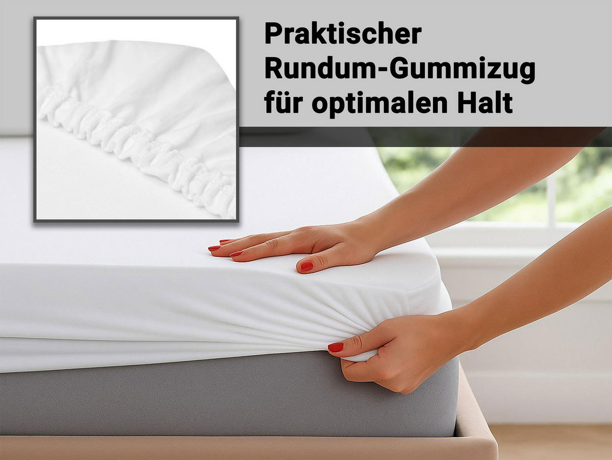 SPANNBETTLAKEN, 160x200 cm, 100% Baumwolle, Weiß - Weiß, Textil (160/200cm) - Zollner