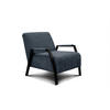 SESSEL KOBE, dunkelblau - Schwarz/Dunkelblau, Holz/Textil (72/76/90cm) - Courtois Laville