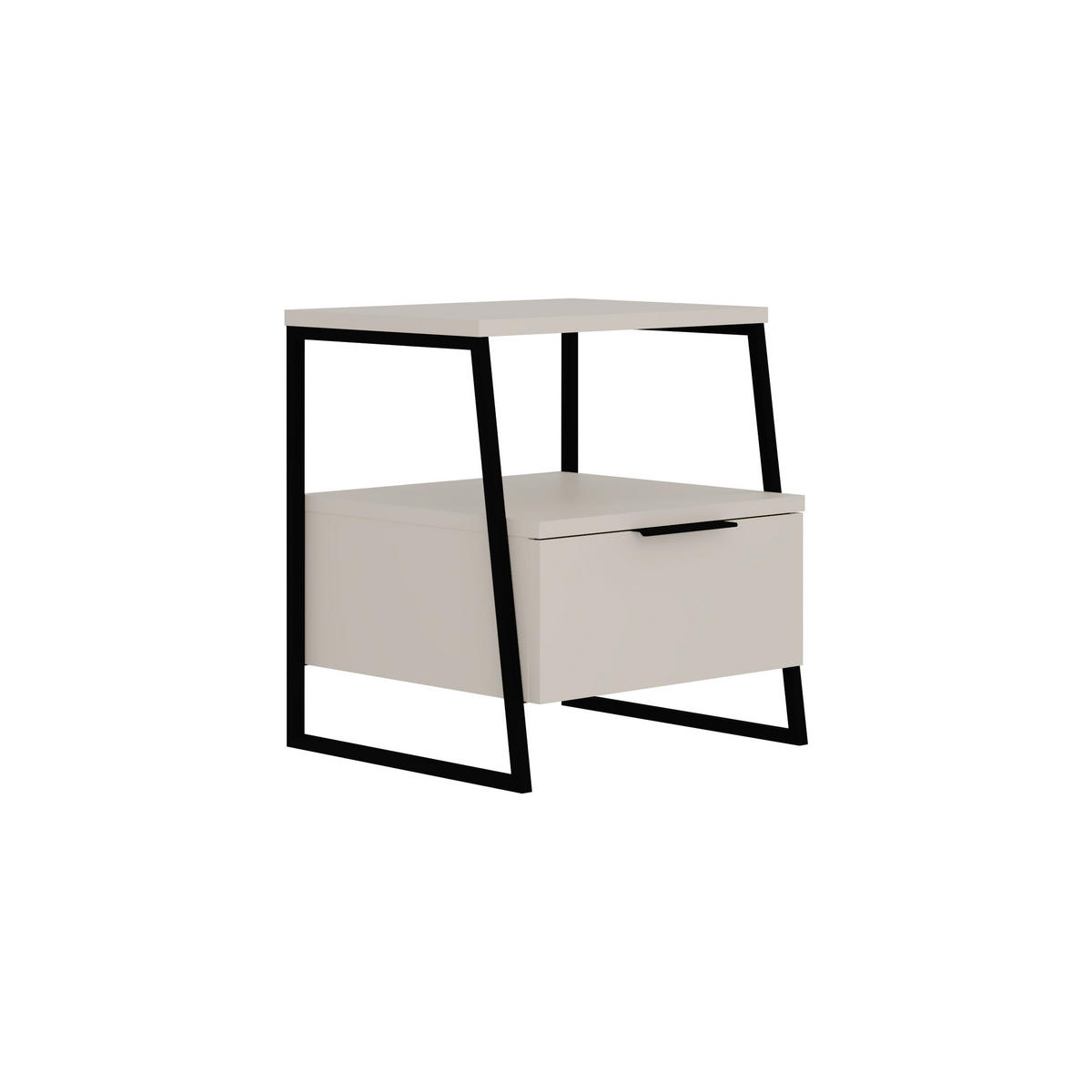 NACHTTISCH Pal Sandstein 45/40/50 cm - Sandfarben, Holzwerkstoff (45/50/40cm) - Decortie