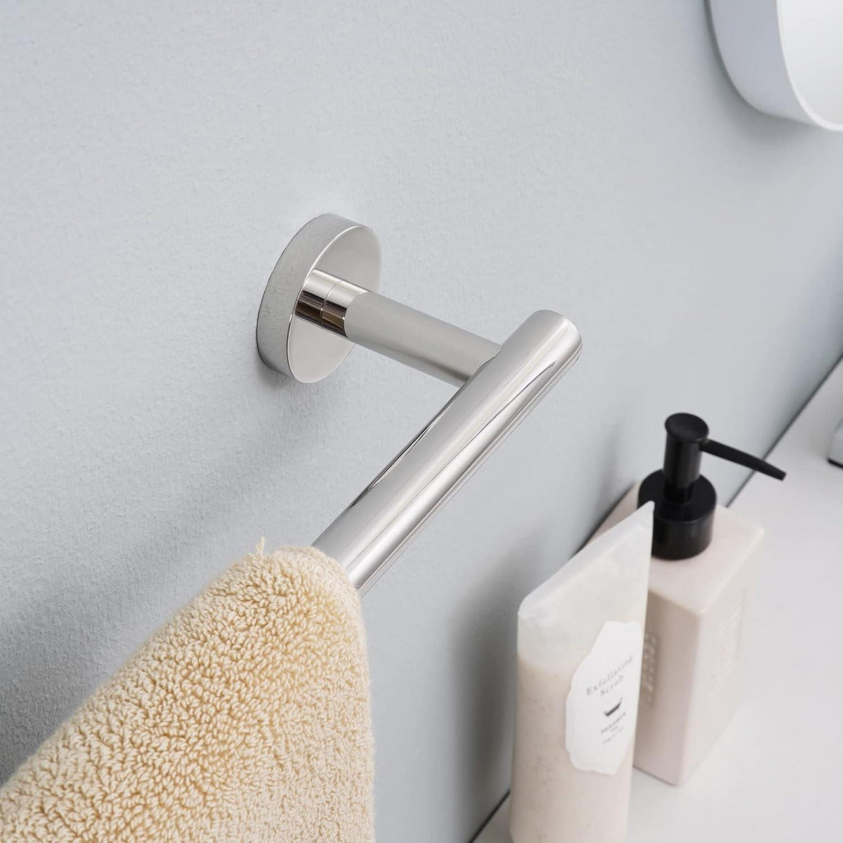 HANDTUCHSTANGE Edelstahl poliert 90 cm - Silberfarben, Metall (11.4/90.2/5.1cm)